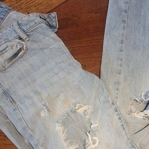 Light Blue Distressed Women Jeans